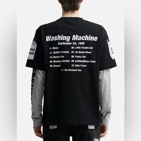 PLEASURES X Sonic Youth Becuz Layered Long Sleeve - Picture 2 of 9